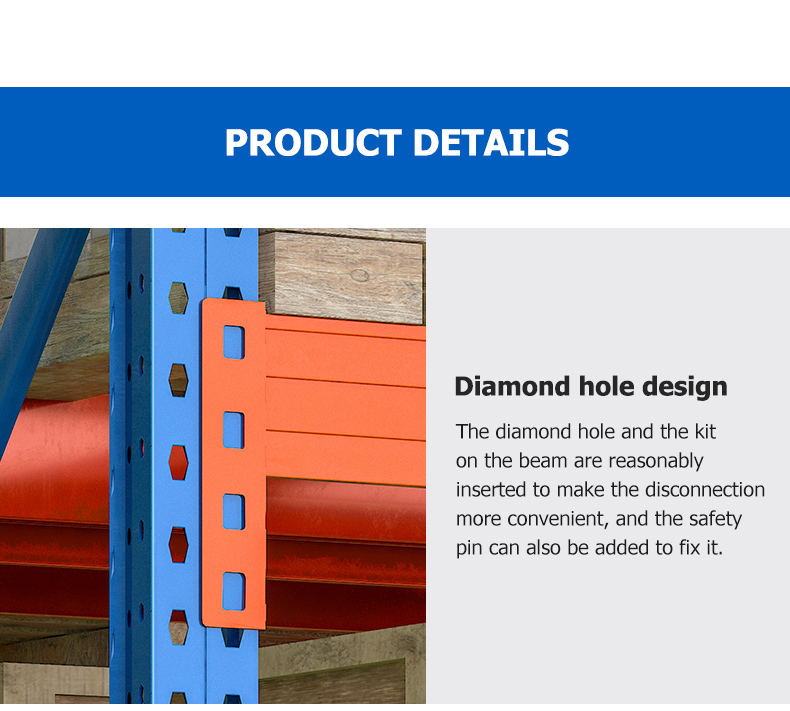 Industrial Heavy Duty Storage Shelves System Stacking Units Metal Rack Warehouse Steel Pallet Racking
