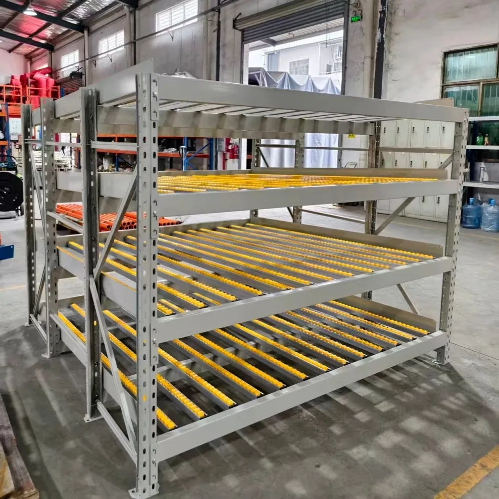 Pallet Flow Rack Heavy Duty Storage System Gravity Flow Rack for Warehouse and Distribution Center