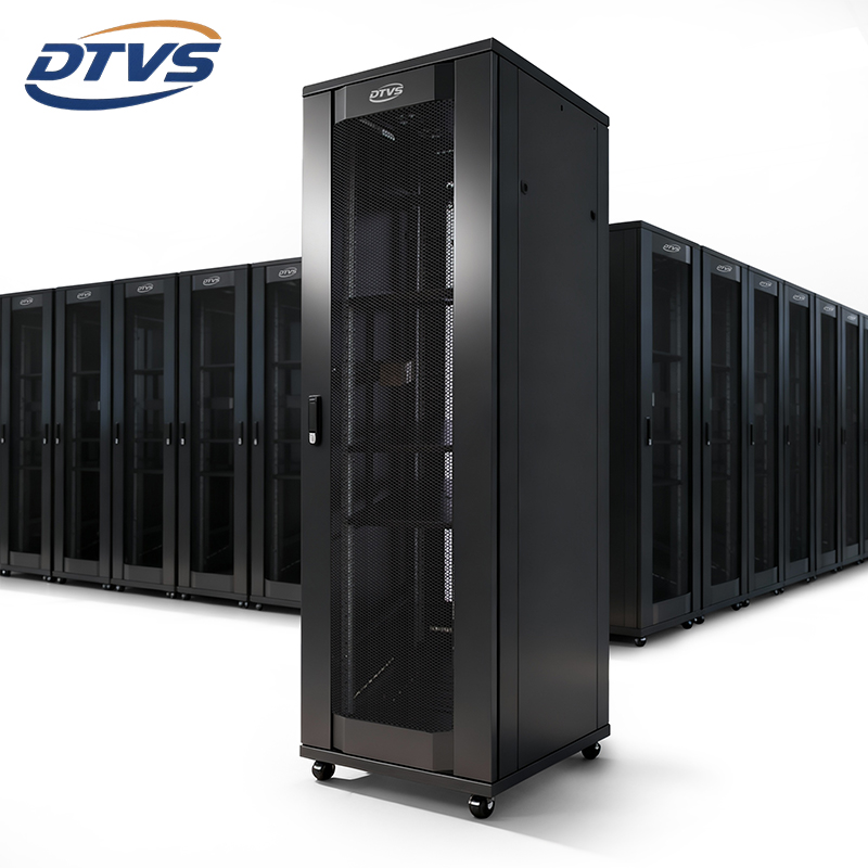 High-Strength SPCC Cold Rolled Steel 4U-52U Standard Server Rack Cabinet For Data Center Network Use DTVS Brand In Stock