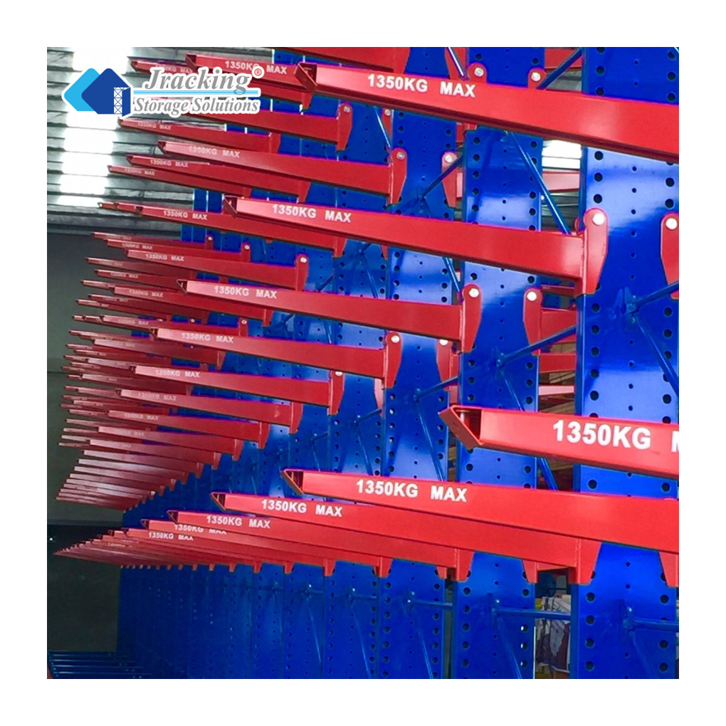 Jracking Industrial Warehouse Storage Rack Heavy-Duty Cantilever Racking System for Aluminum Profile Storage