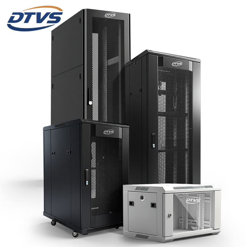 High-Strength SPCC Cold Rolled Steel 4U-52U Standard Server Rack Cabinet For Data Center Network Use DTVS Brand In Stock