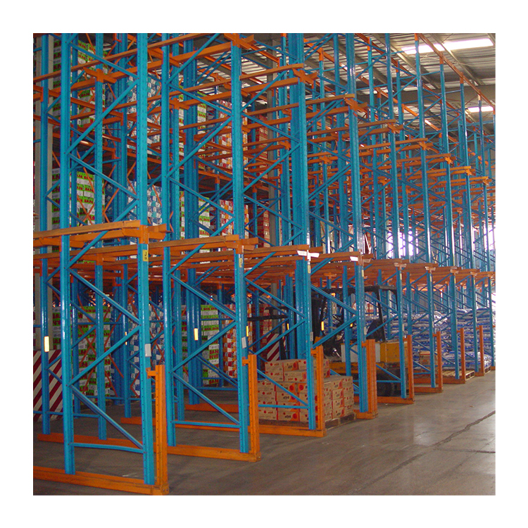 Factory Price Drive-in Rack Multi-tier Through Racking System Customized Industrial Warehouse Rack Heavy Duty Pallet Rack System
