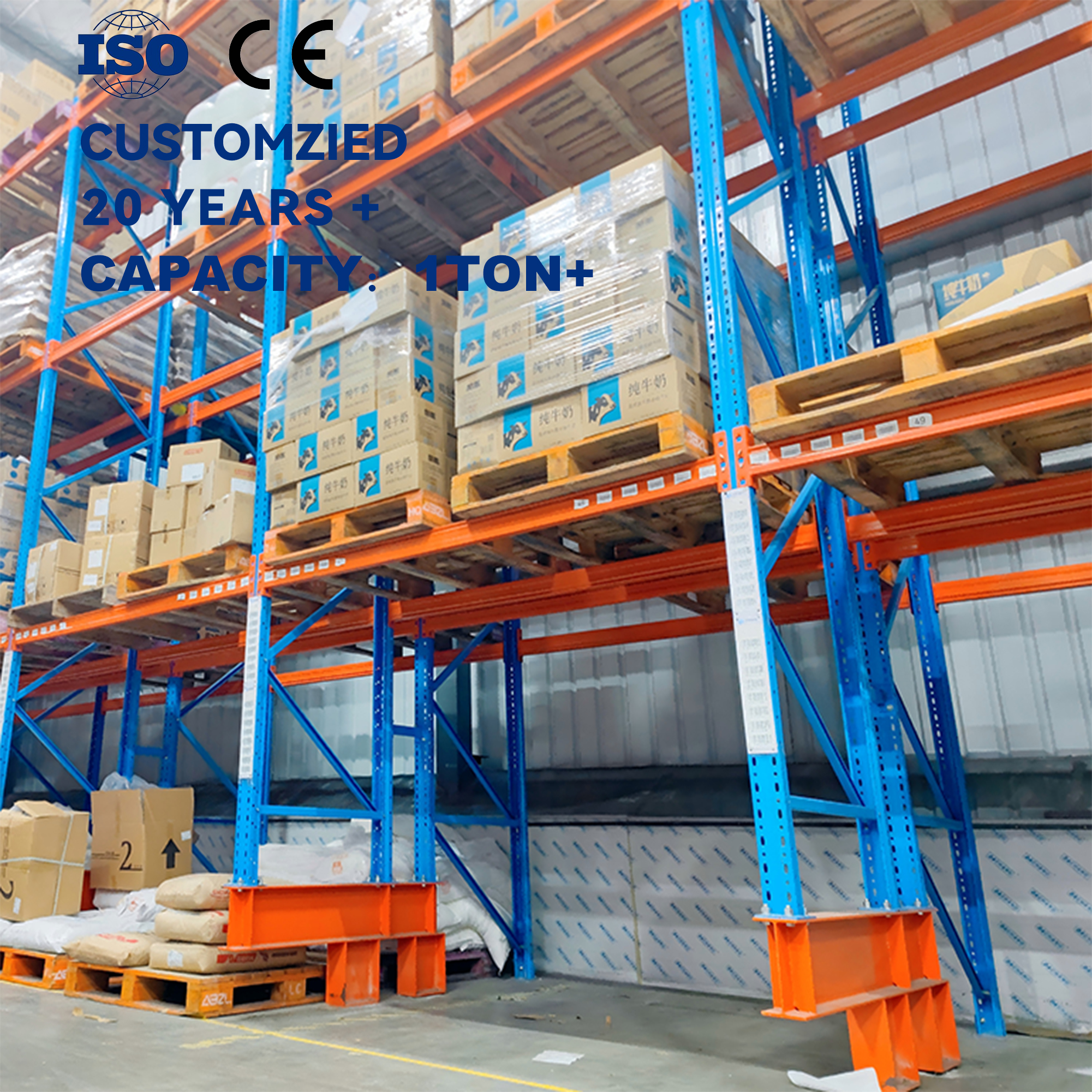 Factory Direct Customized Heavy-Duty Steel Warehouse Selective Pallet Racking Push Back Shelf Industry Adjustable Pallet Storage