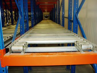 Gravity Flow Storage Rack for Heavy Duty Warehouse Efficiency