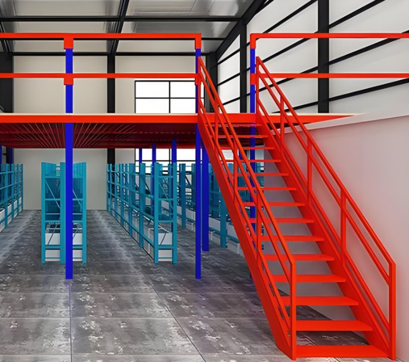 Customized Warehouse Storage Rack Metal Mezzanine Platform Rack Warehouse Equipment Storage Shelving