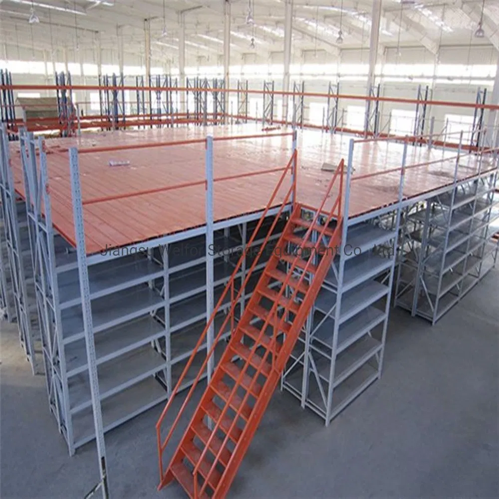 Industrial Warehouse Mezzanine Racks with Heavy Duty Steel Multi-Level Storage Systems