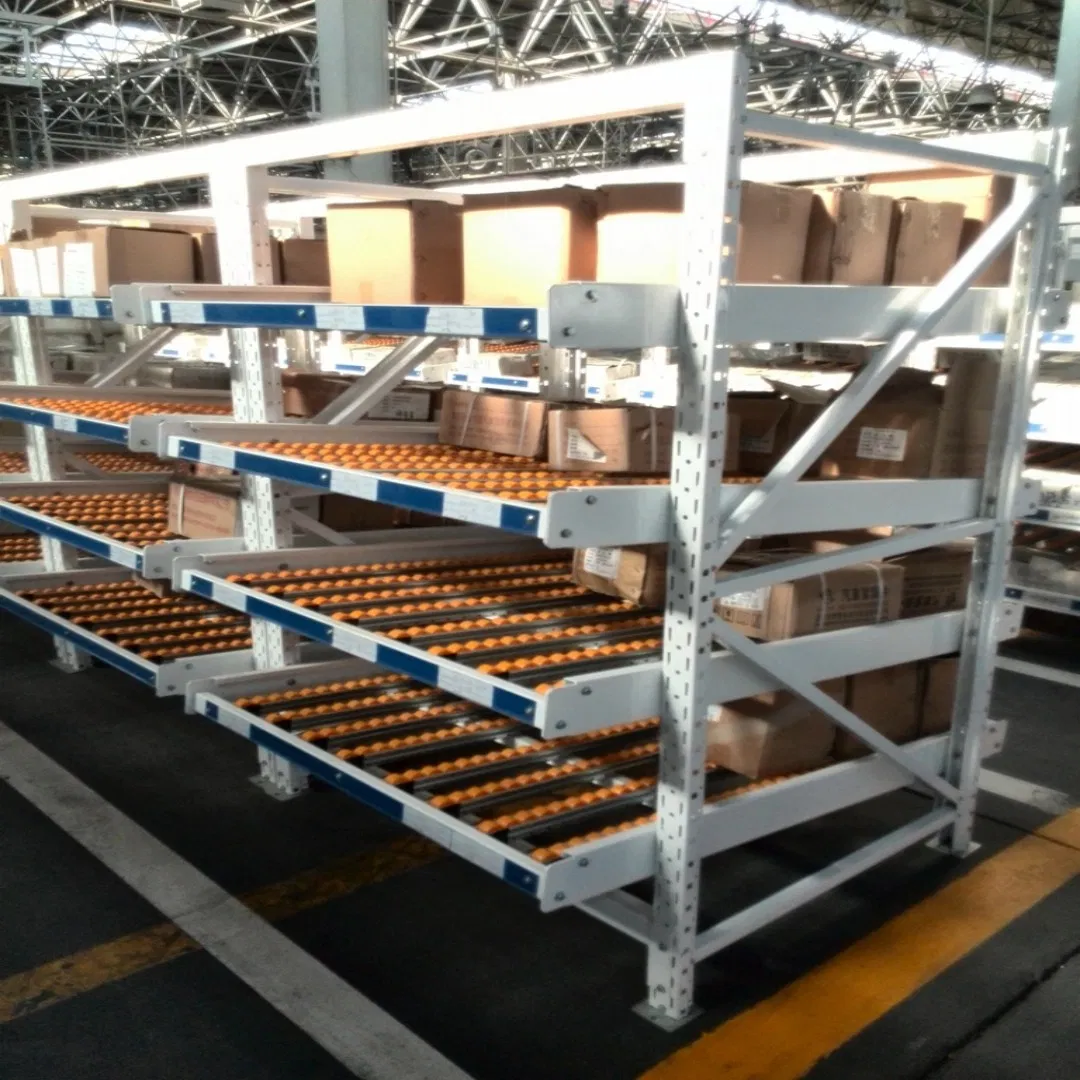 Favorable Price Steel Efficient Picking Gravity Flow Rack Made in China at Warehouse Rack Factory