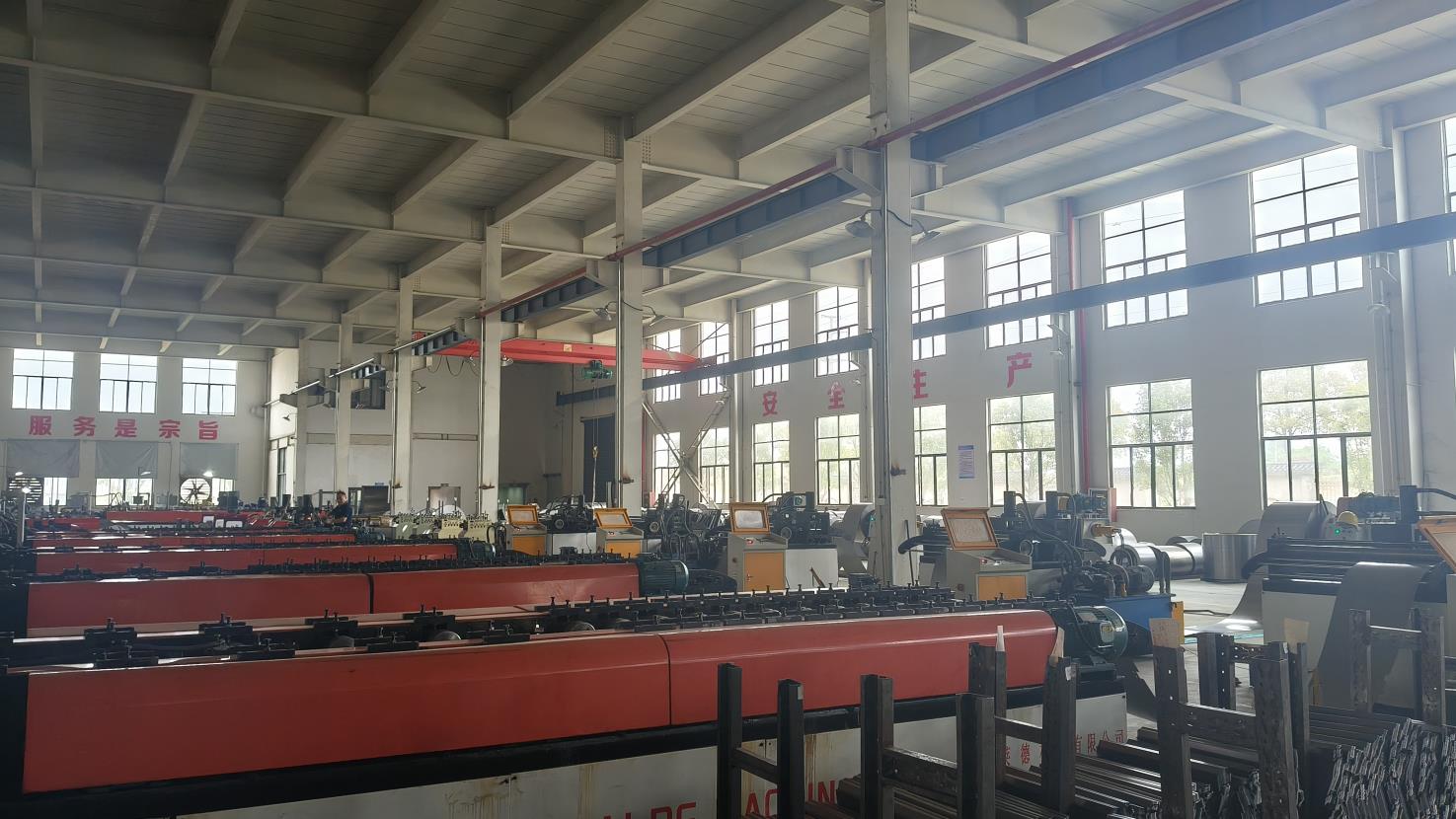Steel forming process at LogiSteel manufacturing facility