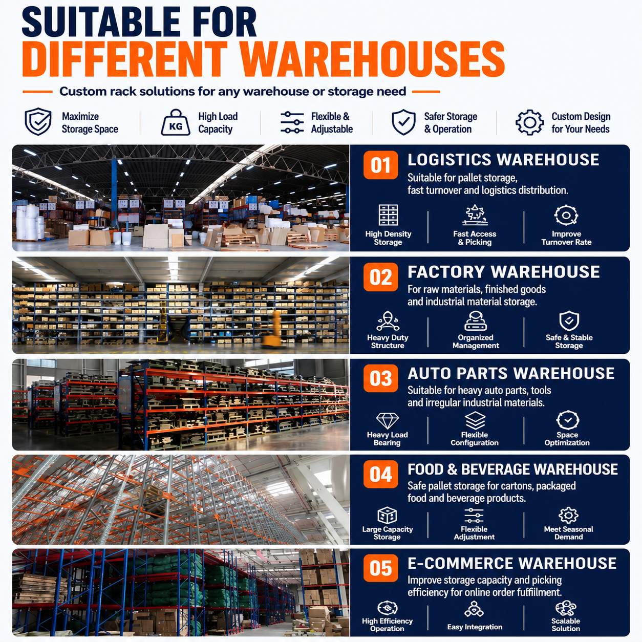 Factory Price Heavy Duty VNA Rack Very Narrow Aisle Racking High Density Warehouse Storage Rack