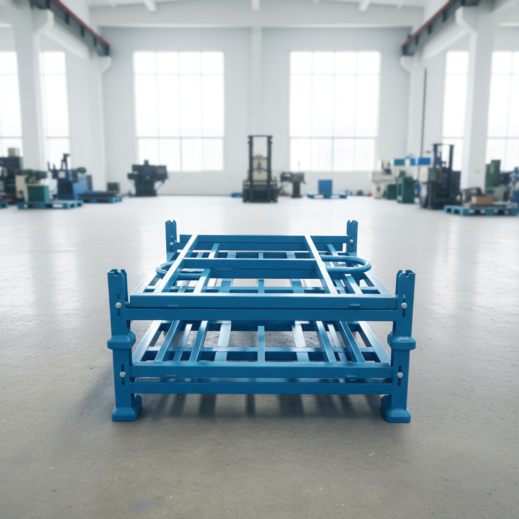 Steel Foldable Adjustable &amp; Detachable Blue Countertop Stacking Rack Custom Tire Storage Rack