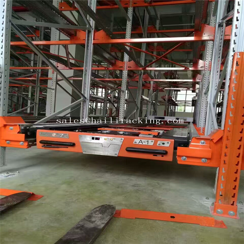Radio Shuttle Car Racks Moving Movable Pallets Shelving Automatic Racking System