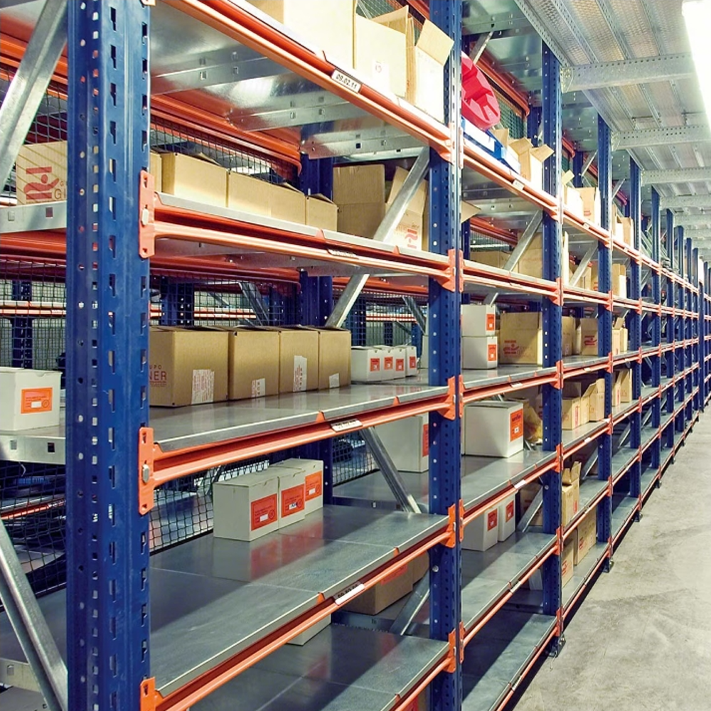 Steel Selective Pallet Rack System American Standard Teardrop Upright Step Beam Adjustable Boltless Anti-Rust Heavy Duty Racking