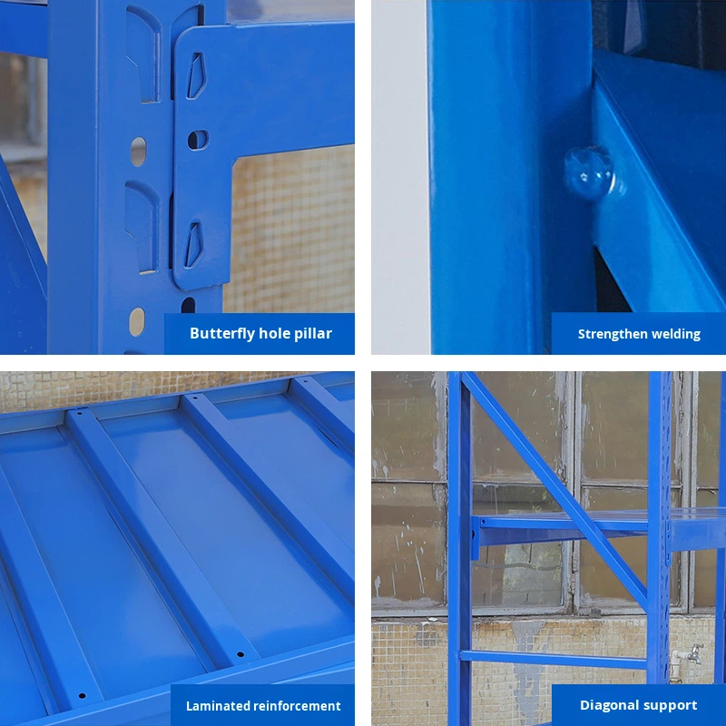 Warehouse Shelves Storage Racks Heavy-Duty Medium-Duty Light-Duty Multi-Layer Cold Rolled Steel Beam Racks Powder Coated