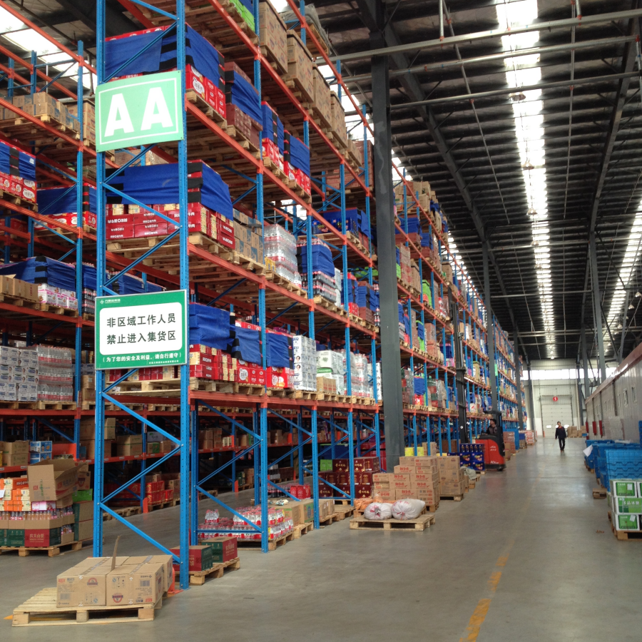 Durable Selective Pallet Racking System 800kg-2 Ton Loading 4-Layer Steel Beams Adjustable Heavy Duty Warehouse Pallet Racks