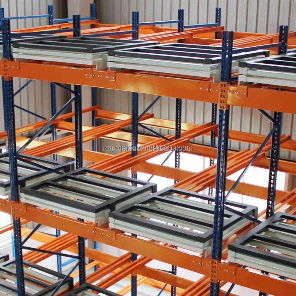 Top Quality Industrial Push Back Racking Pallet Racking Warehouse Storage System