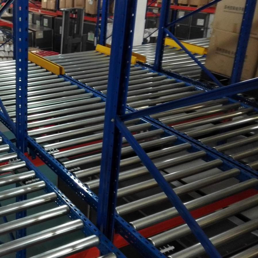 High Density Steel Gravity Flow Pallet Racking for Warehouse Storage Shelf