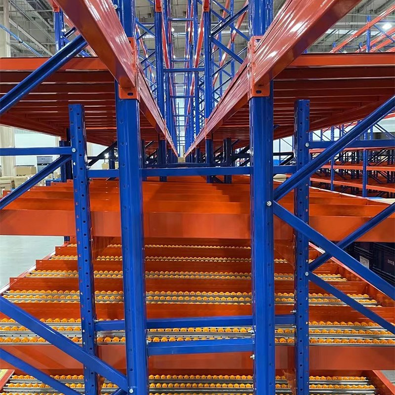 Factory Custom High Quality Steel Industrial Warehouse Storage Rack Carton Flow Metal Rack Goods Shelf