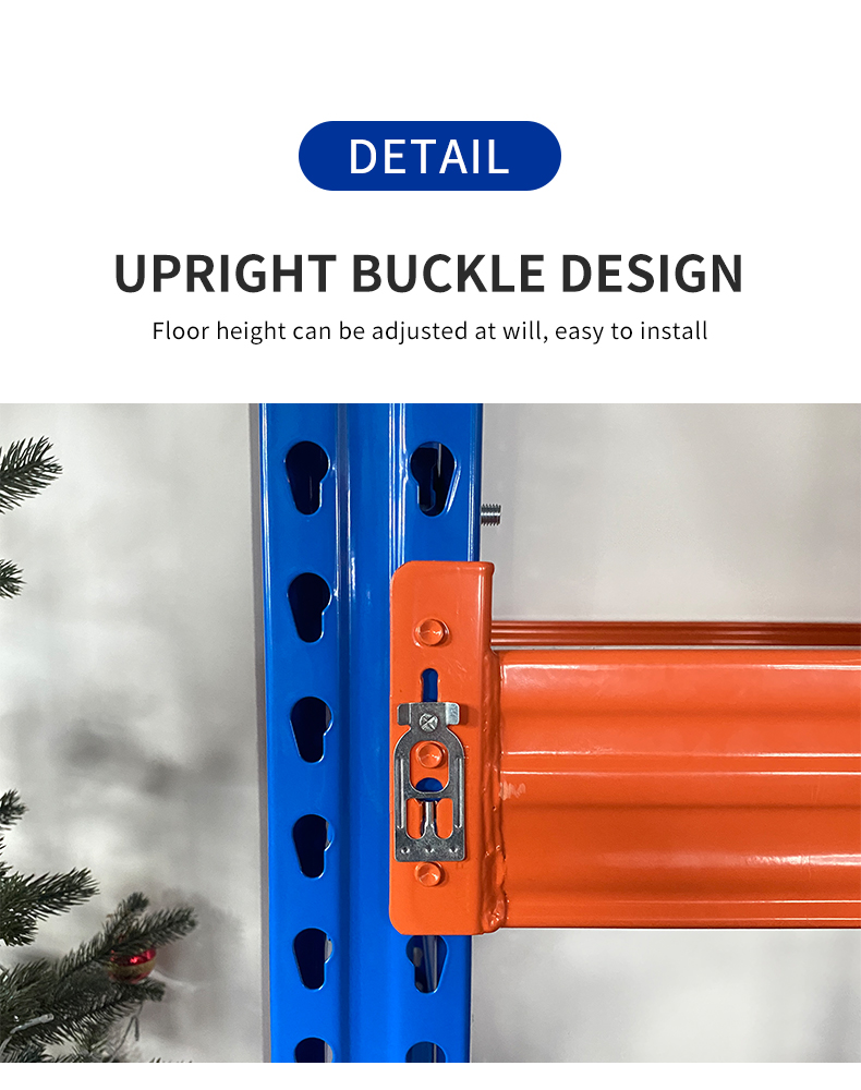 Heavy Duty Steel Boltless Pallet Rack with 5 Layer Corrosion Protection Teardrop Upright Beams Powder Coated Finish