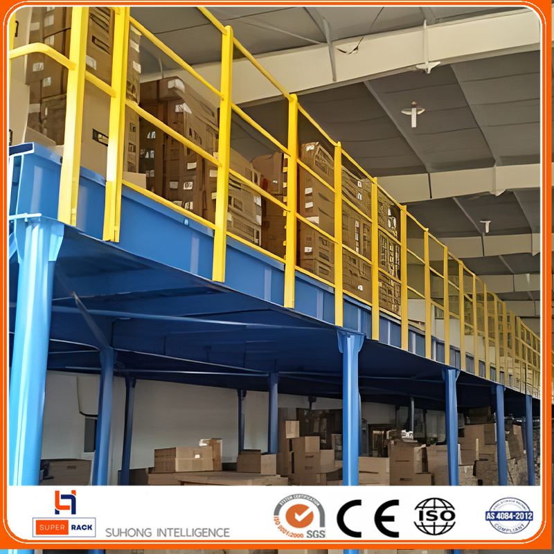 Leading Factory High Load Industrial Warehouse Capacity Multi-Level Steel Structure Platform Grid Steel Mezzanine Floor Mezzanine Rack CE Approved