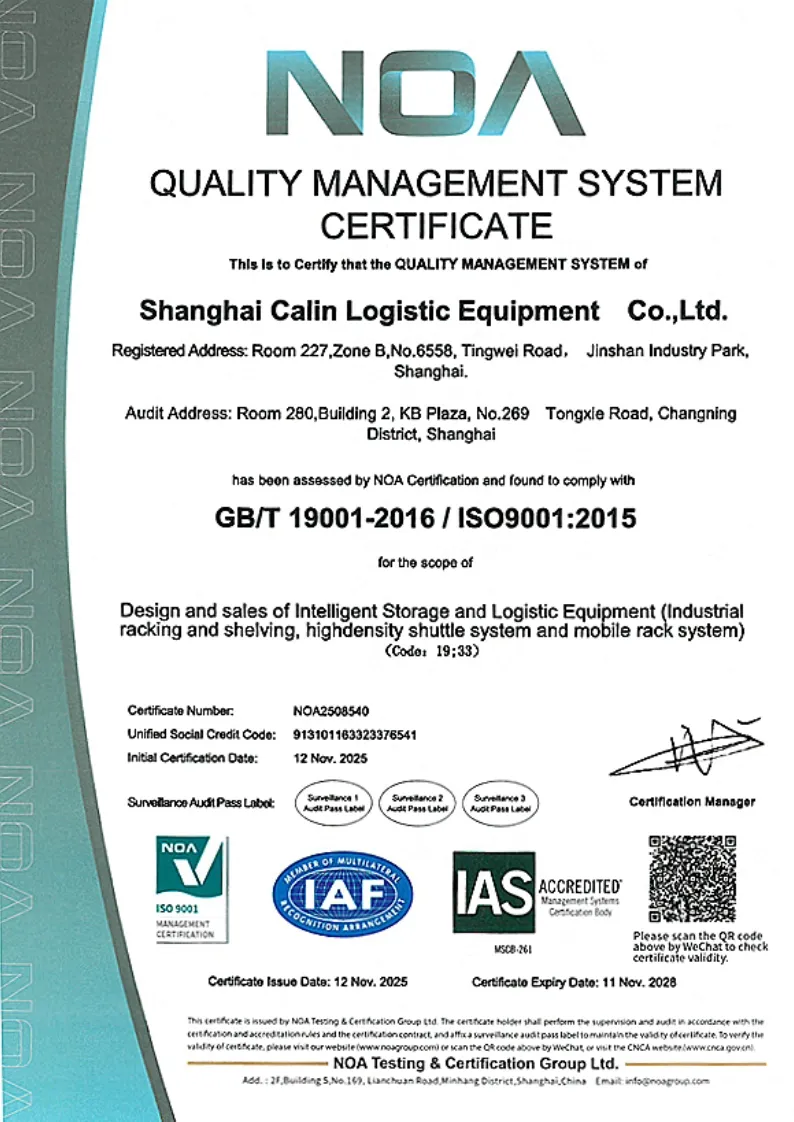 ISO 9001 Certificate