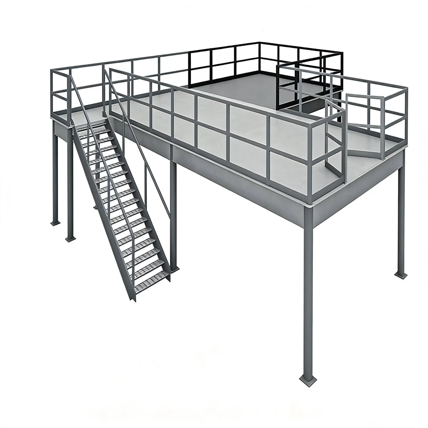 Durable Good Fuction Industrial Storage Rack Supported Q235 Steel Mezzanine Floor System for Warehouse Storage