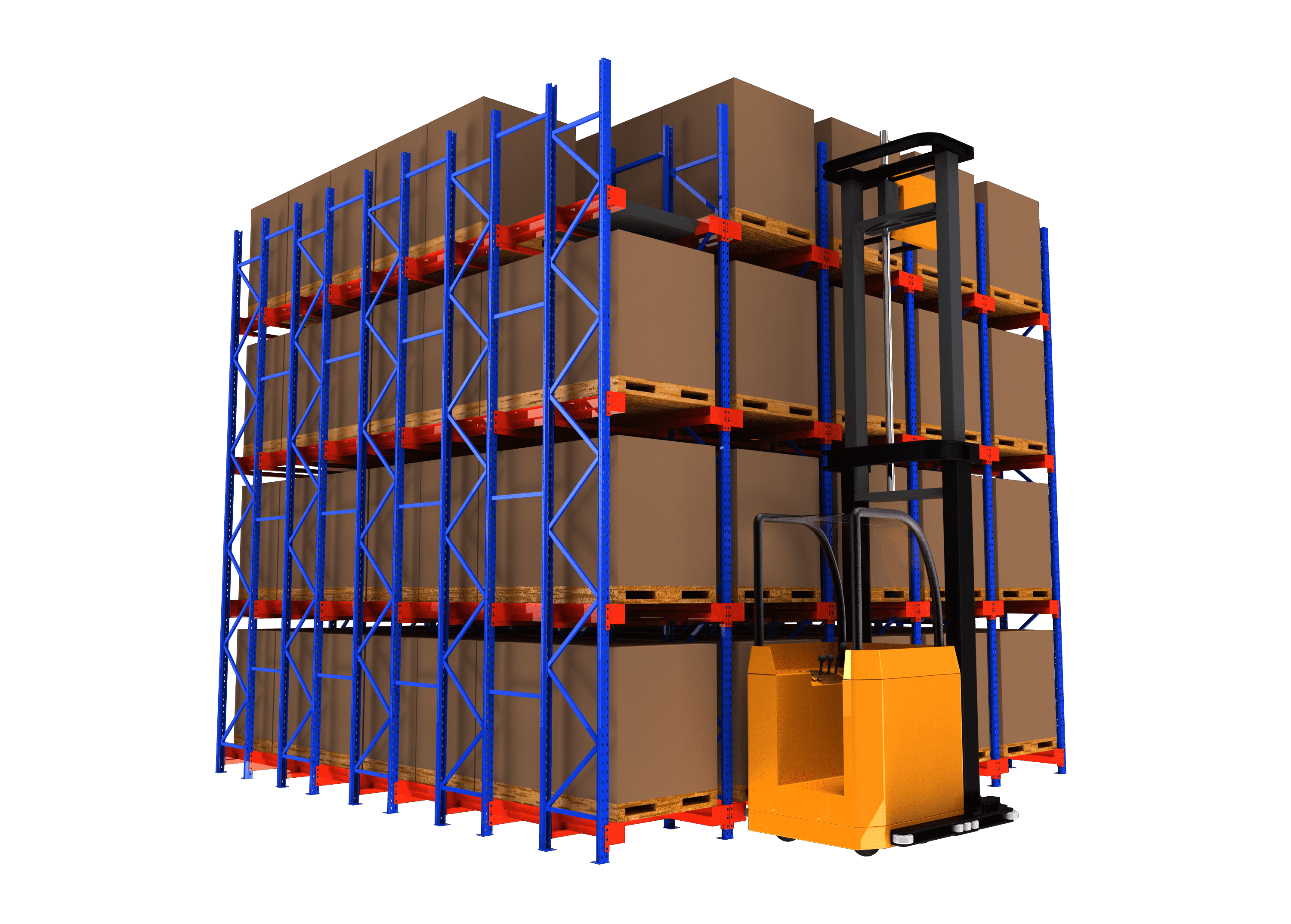 Heavy Duty Cold-Rolled Steel Automated Warehouse Modular Shelving Adjustable Mobile Two-way Thickened RD-Two-way Shuttle Rack