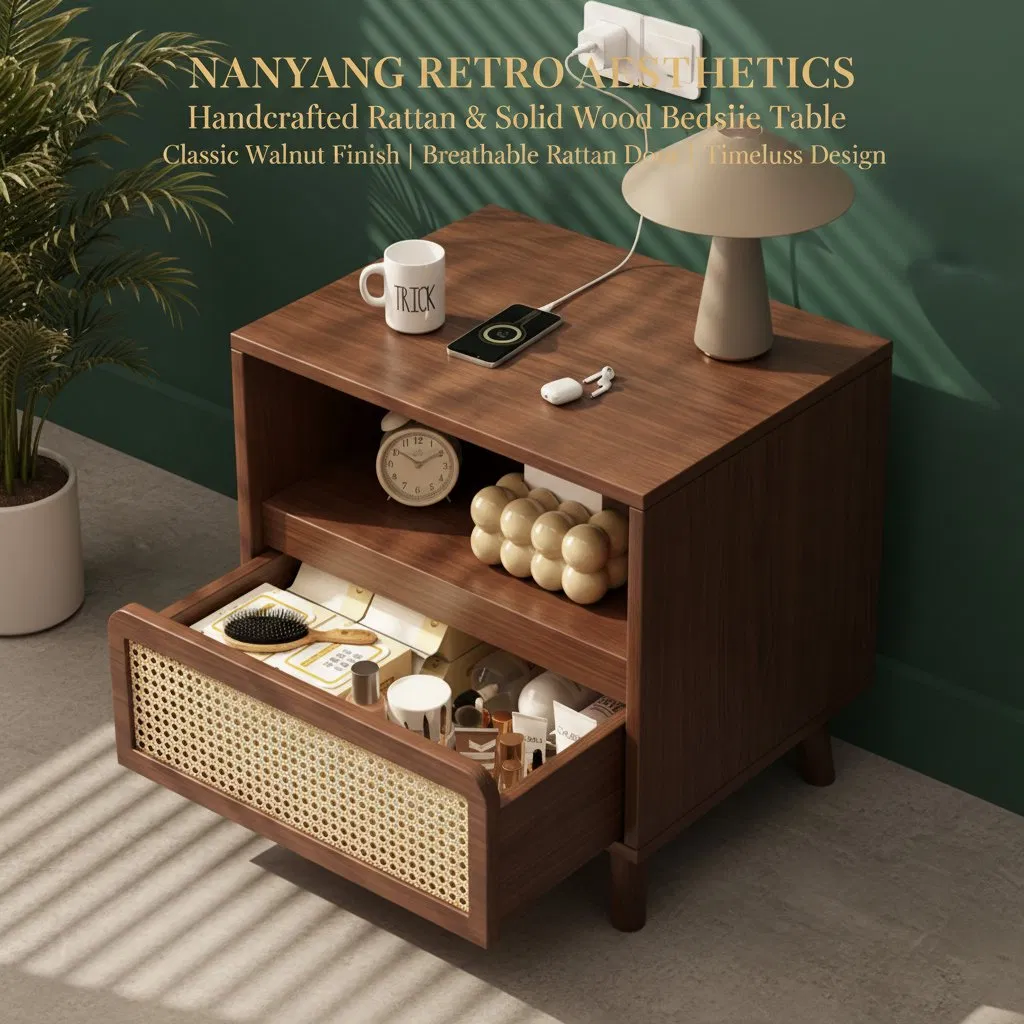 Reliable Wooden Bedside Table, Freestanding Bedroom Cabinet Furniture Nightstand Bedside Table