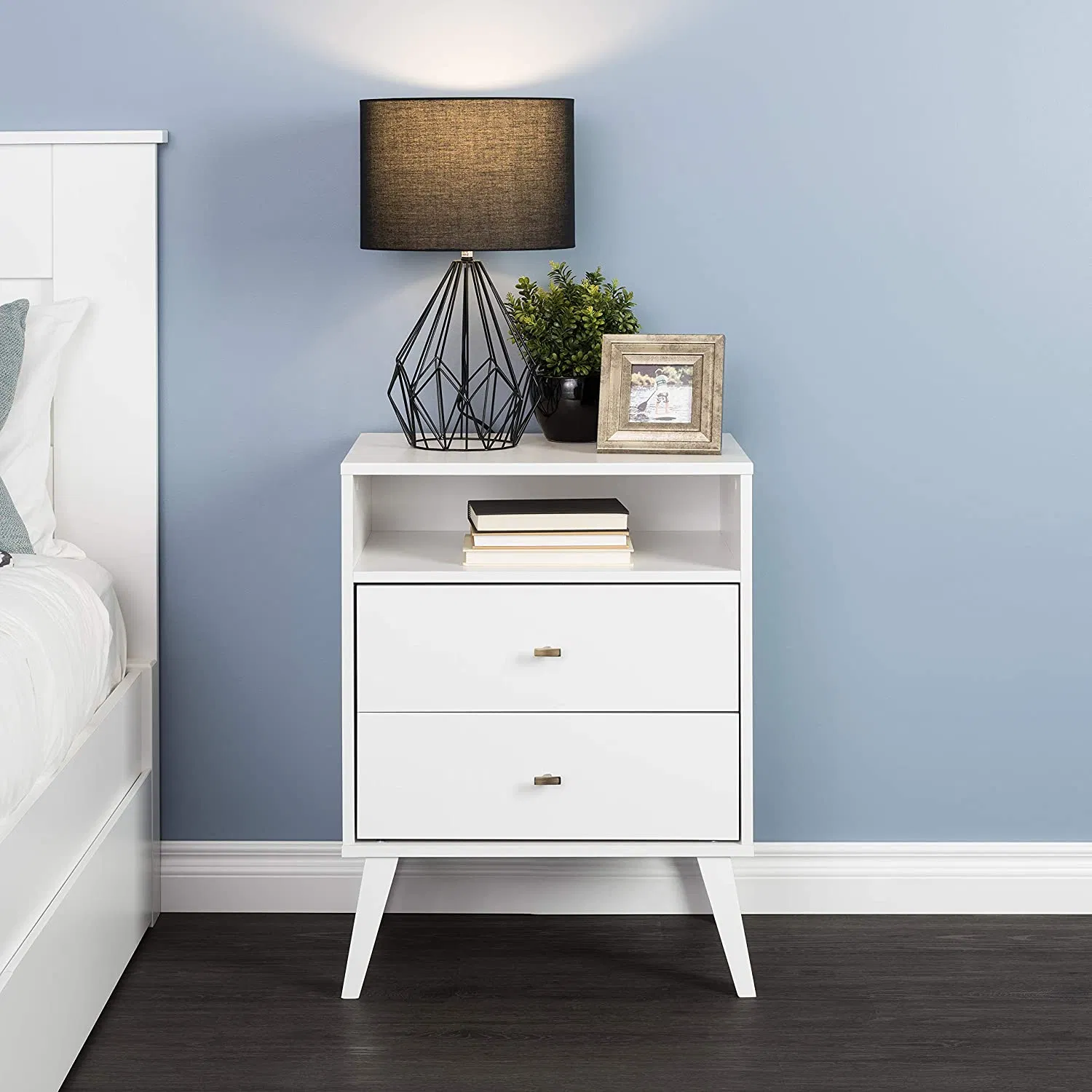 Modern Smart Bedside Table Luxury Furniture Bedroom Square Bedside Table Drawer Cabinet