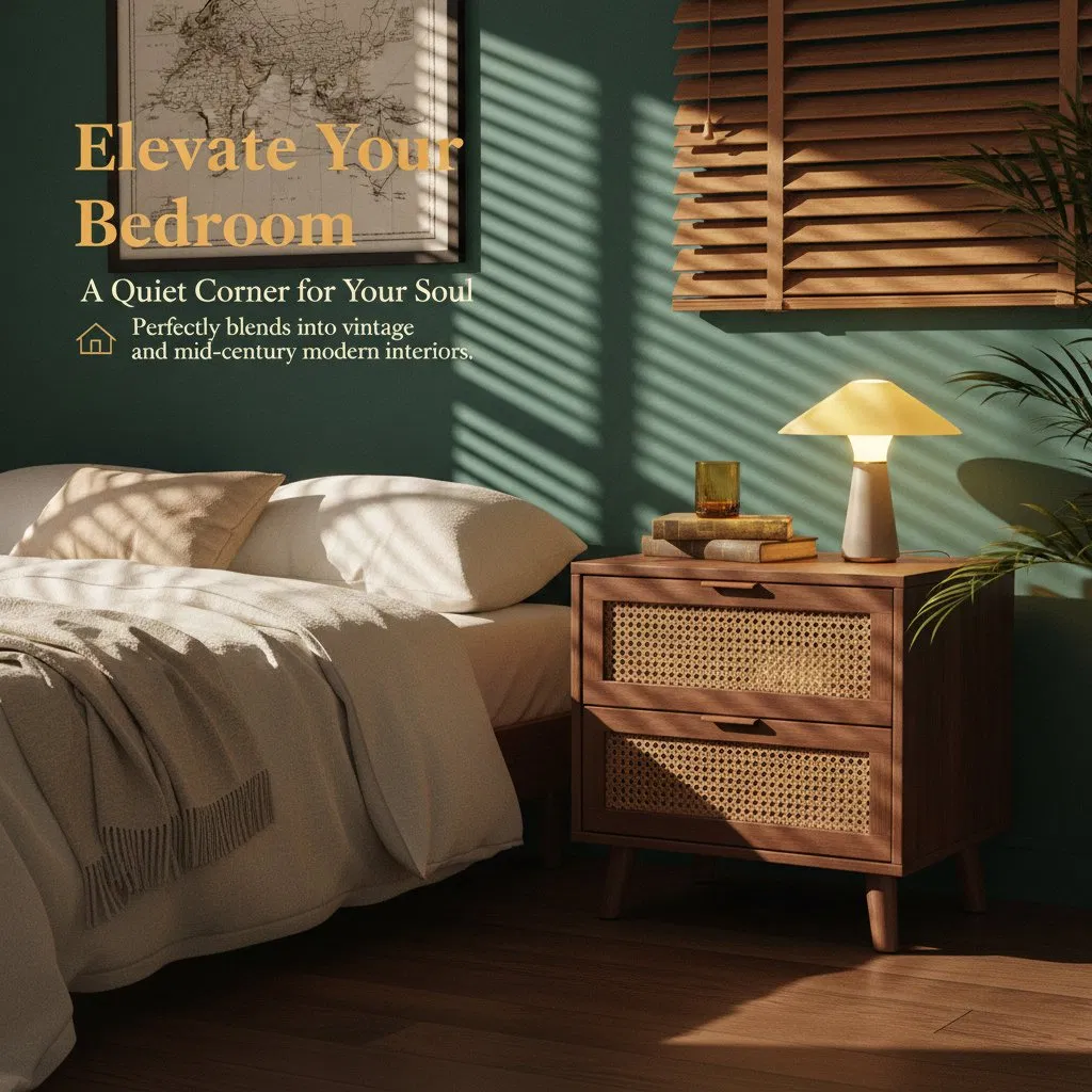 Reliable Wooden Bedside Table, Freestanding Bedroom Cabinet Furniture Nightstand Bedside Table