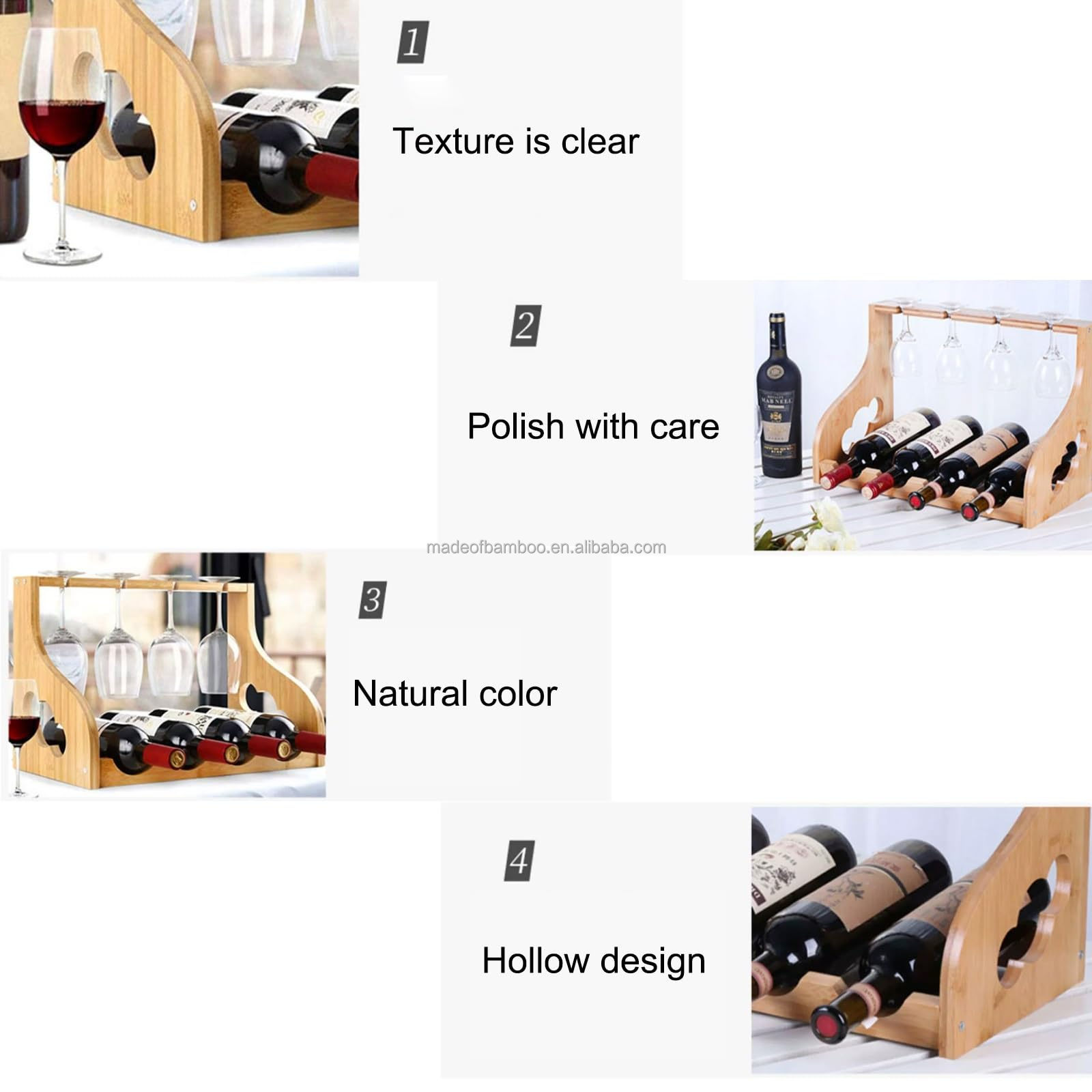 Bamboo Wine Bottle Holder Detail 3