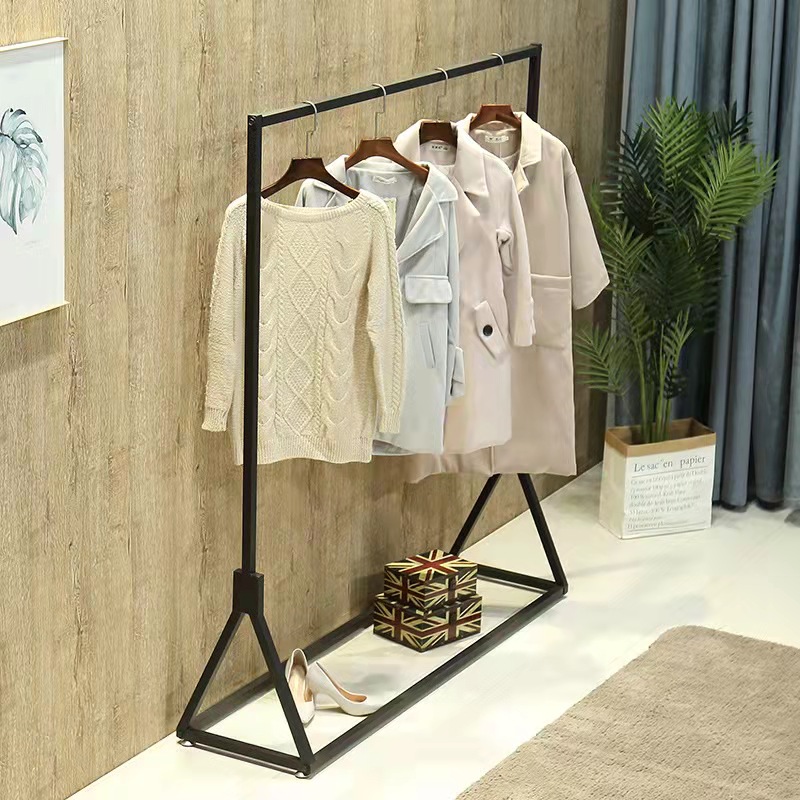 Customized Size Metal Clothing Rack With LED Light Manufacturer's Retail Display Shelves Garment Stand For Clothing Store