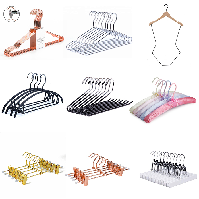 Gold Antique Brass Metal Clothing Garment Coat Pant Gold Metal Coat Hangers for Clothes