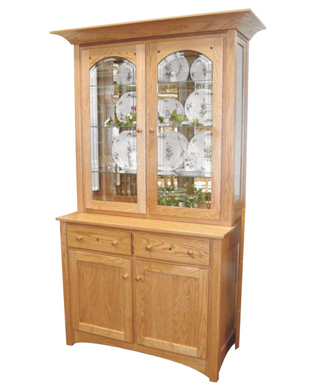 Traditional Wood Sideboard Cabinet with Glass Doors and 3 ft Storage for Dining &amp; Kitchen Furniture