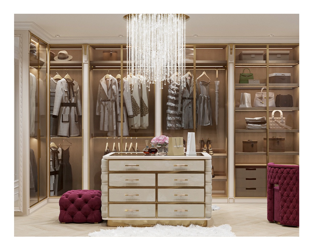 Customized Double Color Wardrobe Design Furniture Bedroom
