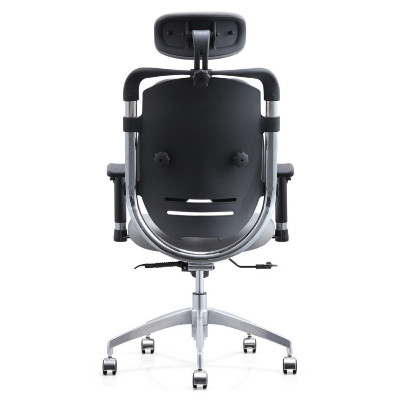 Ergonomic Metal Office Chair with Leather Lumbar Support Foshan Leather Ergonomic Chair with Pillow and Lumber for Desk Use