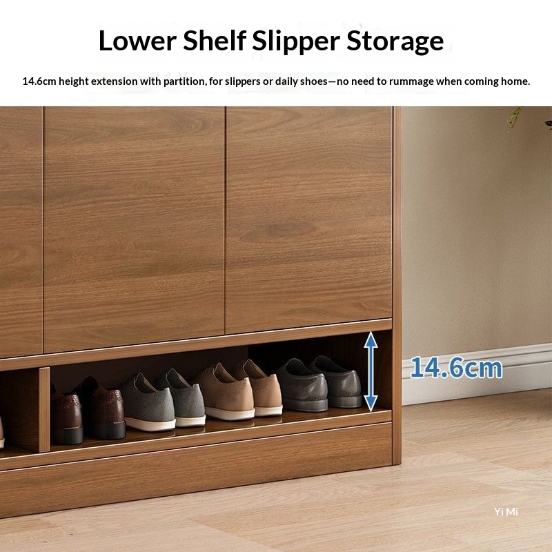 Modern Chinese-style Large-capacity Adjustable Shelving Storage Cabinet Shoe Cabinet Suitable For Living Room Bedroom Balcony