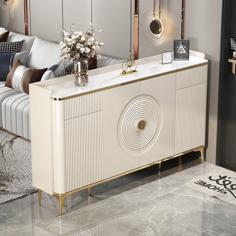 Wholesale price wooden modern light luxury design furniture shoe cabinet for living room and hotel with large storage