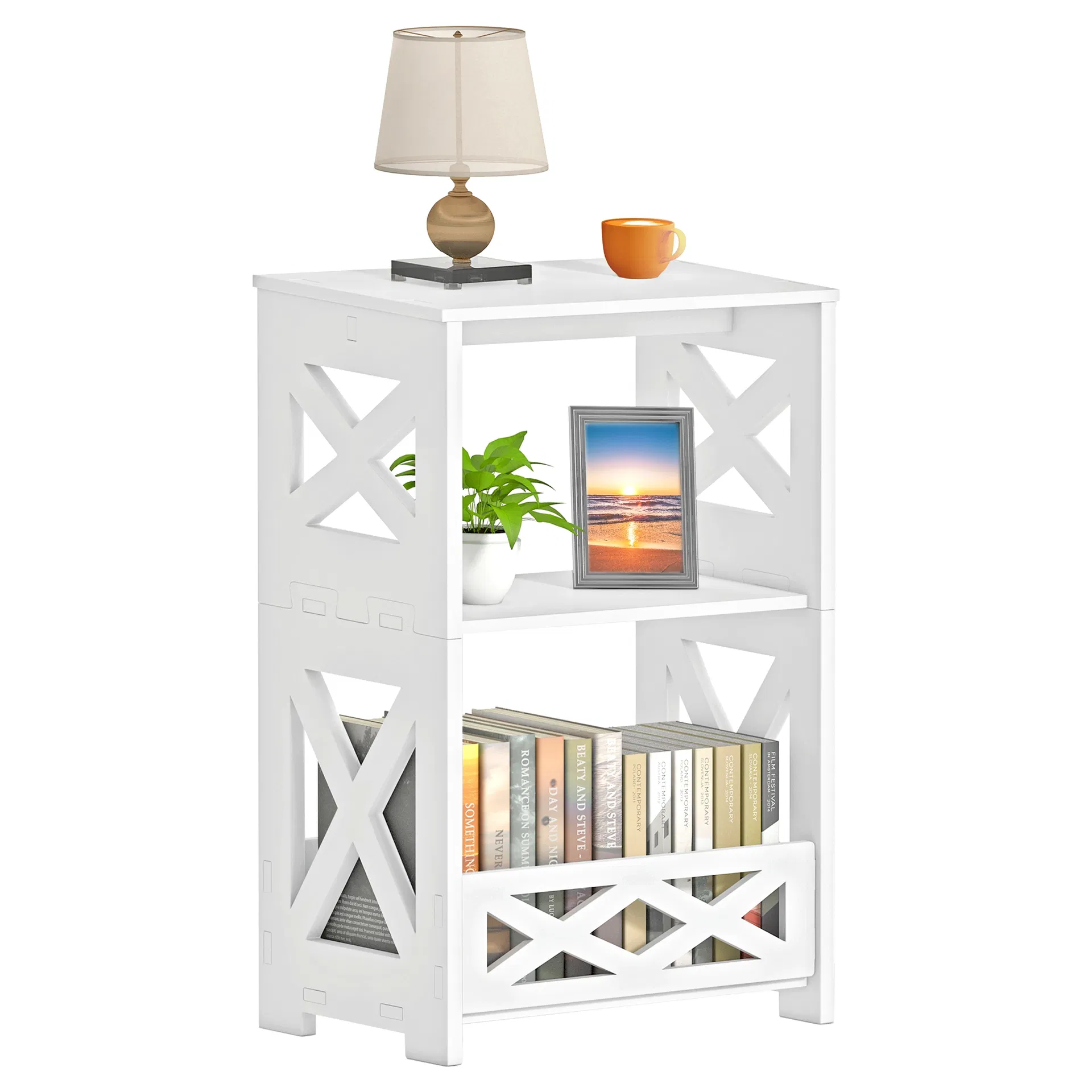 Space-saving PVC Side Table