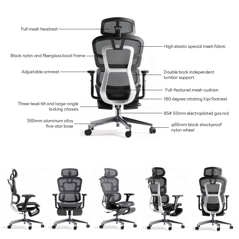 Factory Executive Office chair Ergonomic chair Office Furniture Luxury Manager Mesh chair Fabric Computer chair Adjustable chair