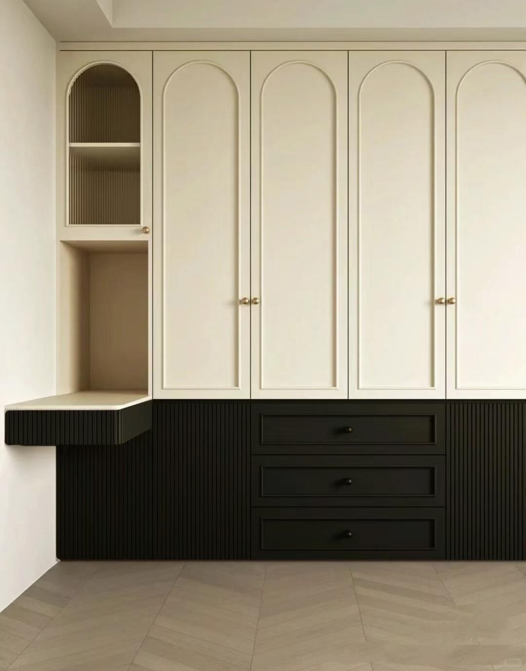 Modern Light Luxury Solid Wood Freestanding Wardrobe UV Lacquer Acrylic Melamine Apartment Hotel Bedroom Armoire Large Capacity