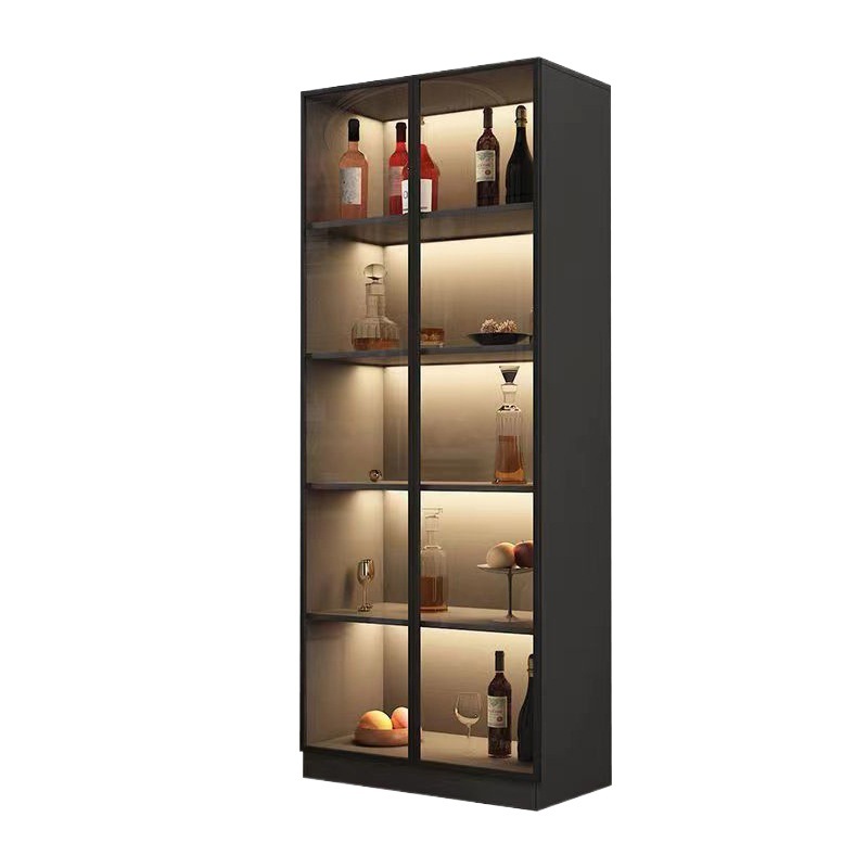 Custom Solid Wood Eco-Friendly Modern Luxury Home Furniture Kitchen Dining Sideboard Wine Cabinet Whiskey Display Storage Cellar
