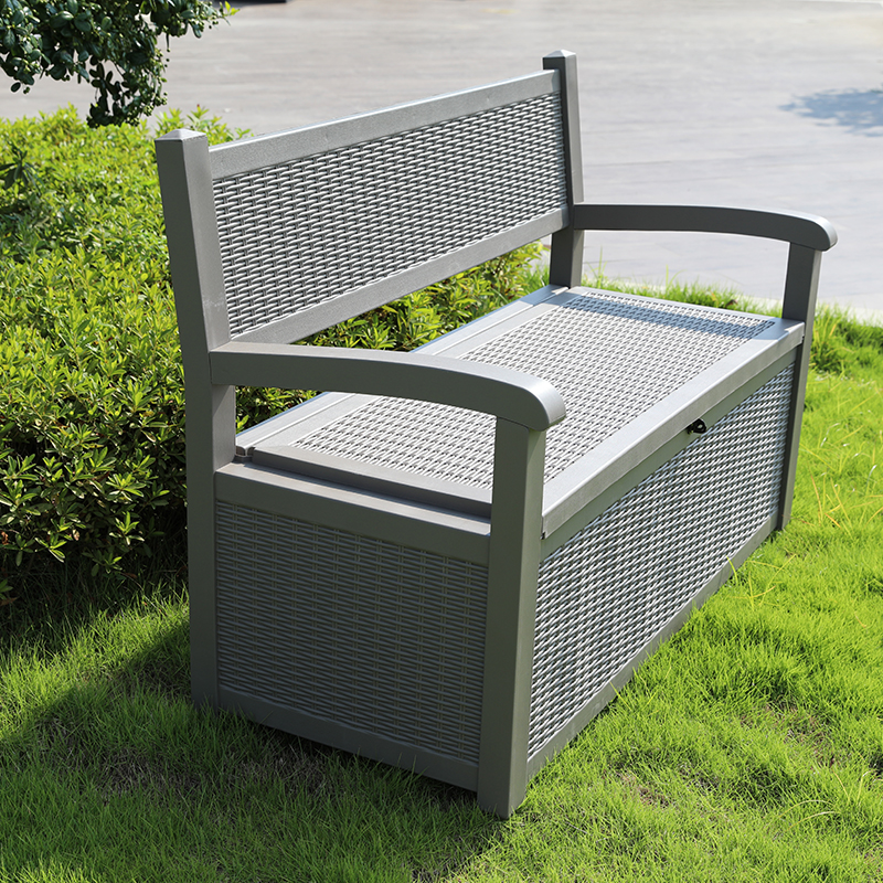Garden Furniture Patio Outdoor Storage Bench With Cushion