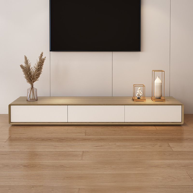 Luxury Modern TV Stand Extendable Wooden Luxury Center Console TV Cabinet Set with Coffee Table Living Room Furniture