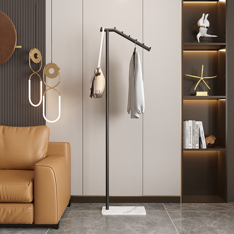 Minimalist modern floor-standing home coat rack living room hat stand balcony bedroom luxury movable clothes rack