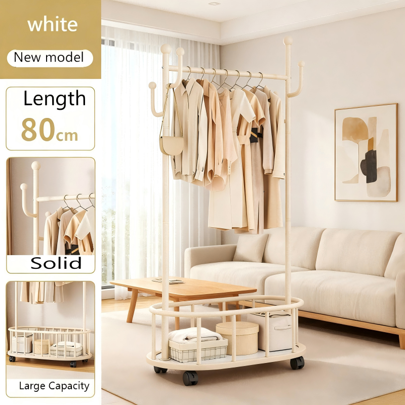 Coat Rack Floor Hanging Gold Luxury Metal Living Room Movable Tree Stand Home Storage Organization Clothes Coat Rack With Wheel