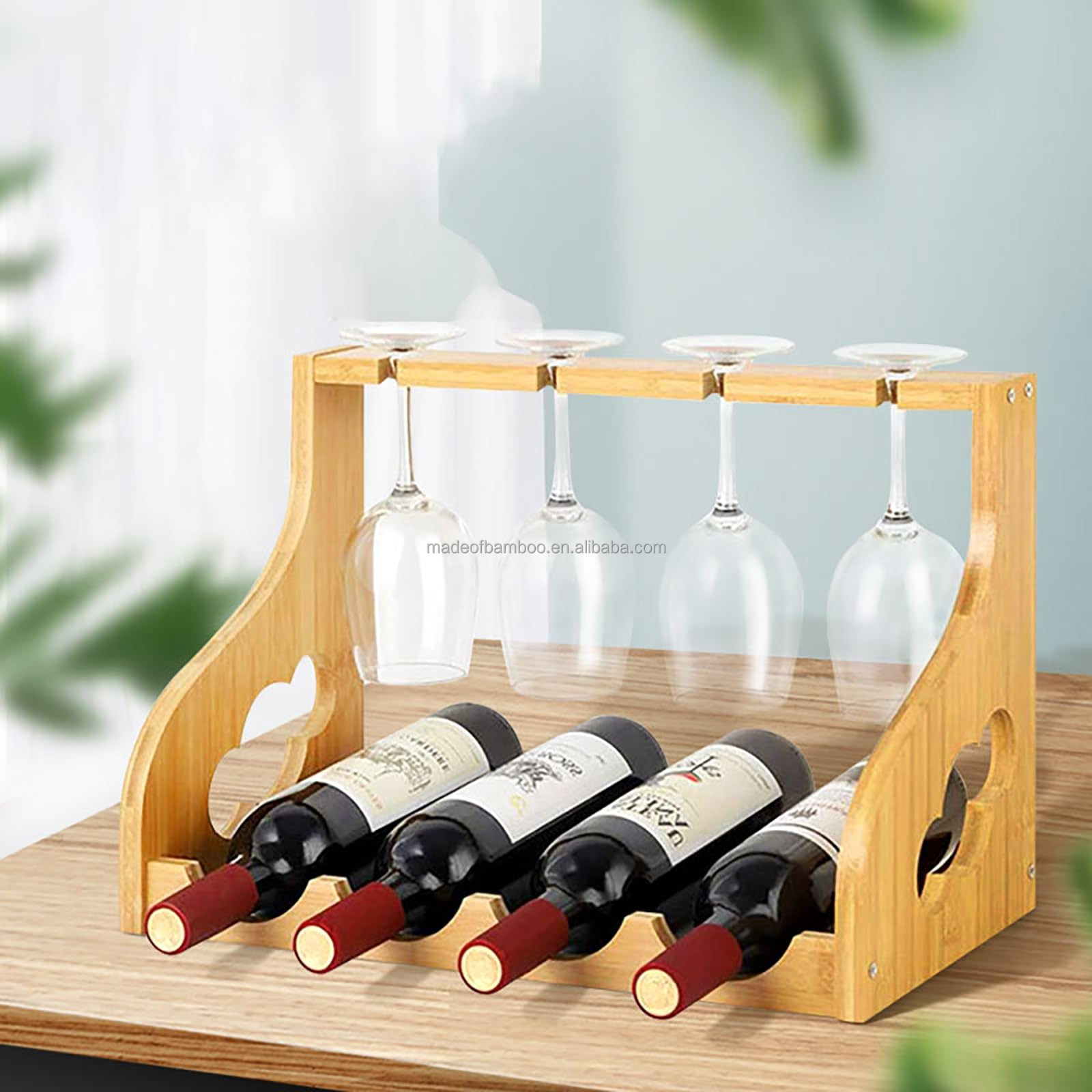Bamboo Wine Bottle Holder Detail 5