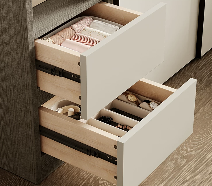 Modern Minimalist Durable Eco-Friendly MDF Closet Wardrobe With Sliding Doors Large Capacity For Apartment Bedroom Home Office