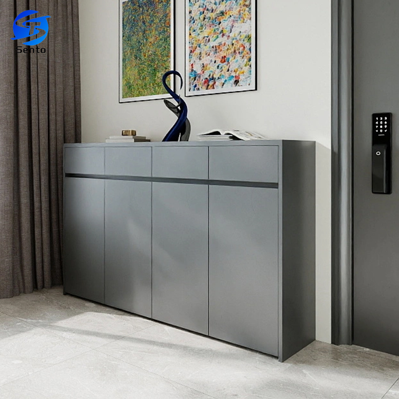 160cm Four Door With Drawer No Paint Eco Solid Wood Modern Living Room Shoe Rack High Quality Apartment Factory Direct
