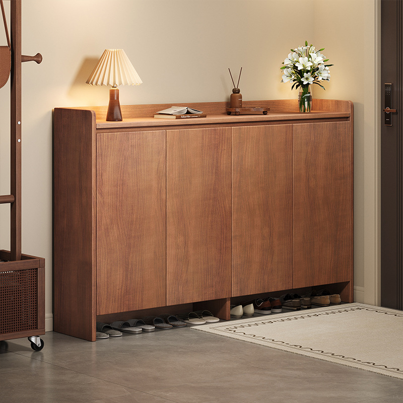 E0-grade Eco-friendly Plywood 4door Standalone Shoe Cabinet