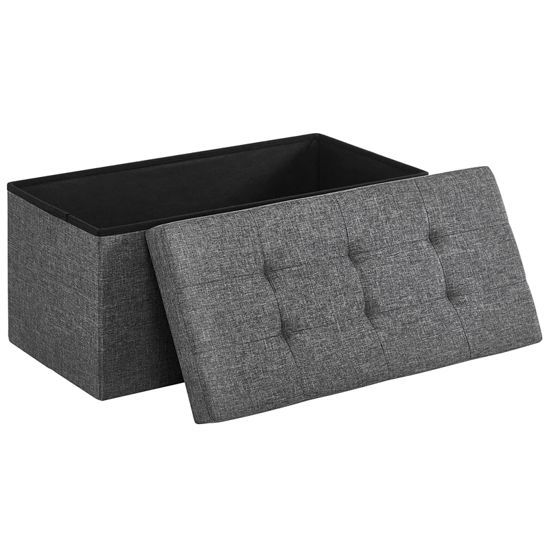 30 Inches Folding Storage Ottoman Bench Storage Chest Foot Rest Stool Bedroom Bench with Storage